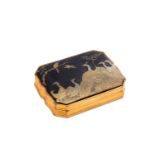 An early to mid-18th century tortoiseshell pique and gilt metal snuff box, Continental circa 1720-40