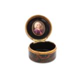 A late 18th century French vernis martin snuff box