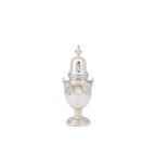 An early George III antique sterling silver sugar vase, London 1760 by Pierre Gillois