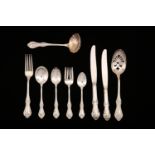 A 20th century American canteen of sterling silver Joan of Arc pattern flatware, circa 1940, by Inte