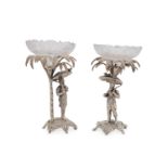 A pair of Victorian silver plated comport stands, by Walker & Hall