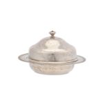 An Edwardian antique sterling silver muffin dish, Sheffield 1907, by William Hutton & sons