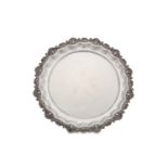 A late 19th/early 20th century Austro-Hungarian 800 standard silver circular dish, Pest 1872-1922, s