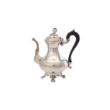 A late 19th century French silver coffee pot, Paris circa 1880, by Alphonse Debain