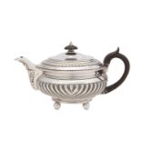 A George III antique sterling silver teapot, London 1816 by Thomas Robins