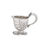 A Victorian antique sterling silver cream jug, London 1898 by James Wakely & Frank Clarke Wheeler