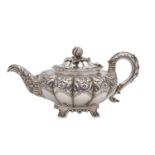 A George IV antique sterling silver teapot, London 1829 by Richard Pearce & George Burrows