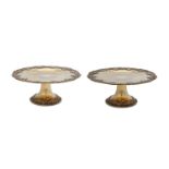 AMMENDMENT - A pair of George IV antique sterling silver-gilt dessert stands / tazzas, London 1822 b