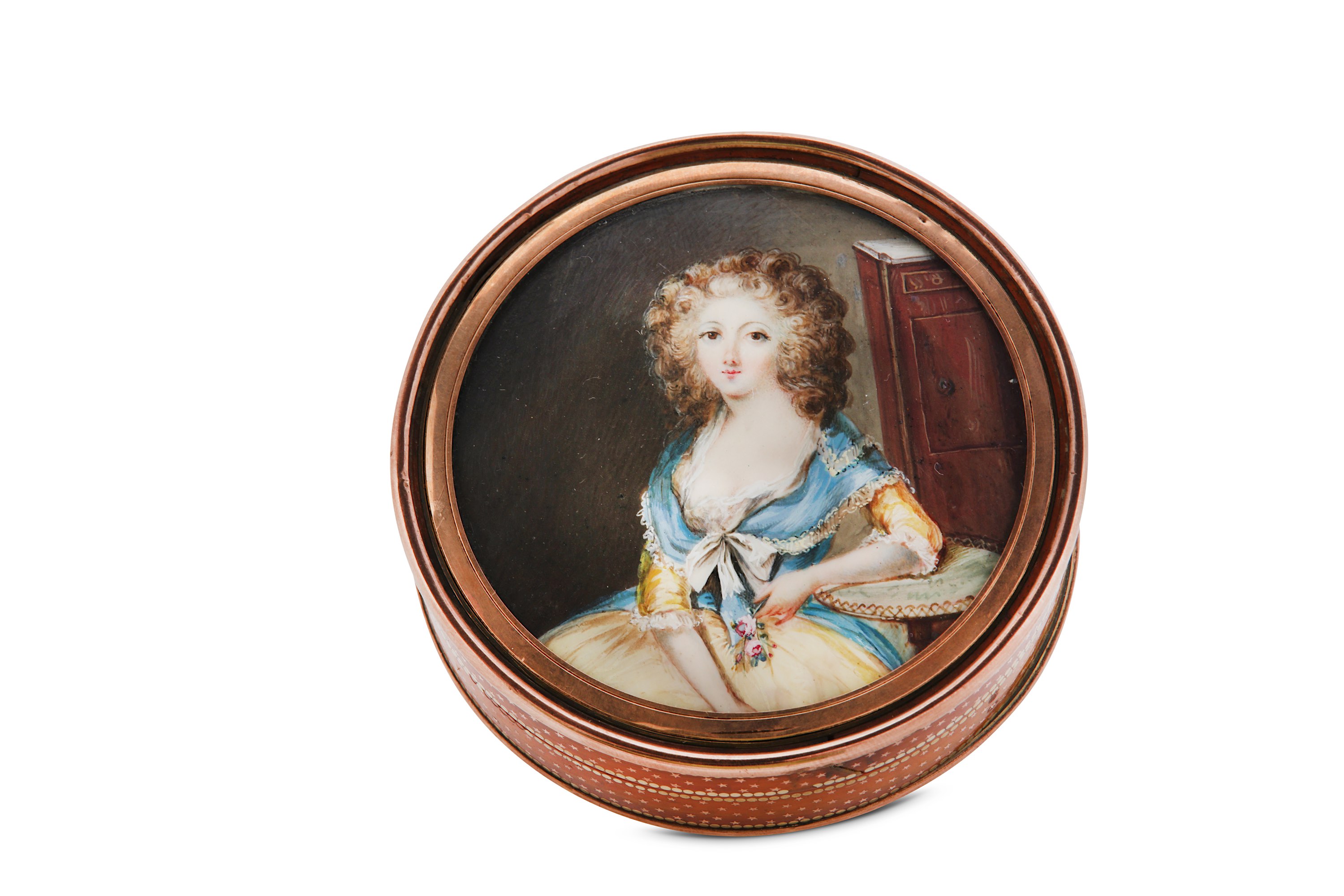 A Louis XVI late 18th century French blond tortoiseshell and gold pique snuff box, Paris circa 1780