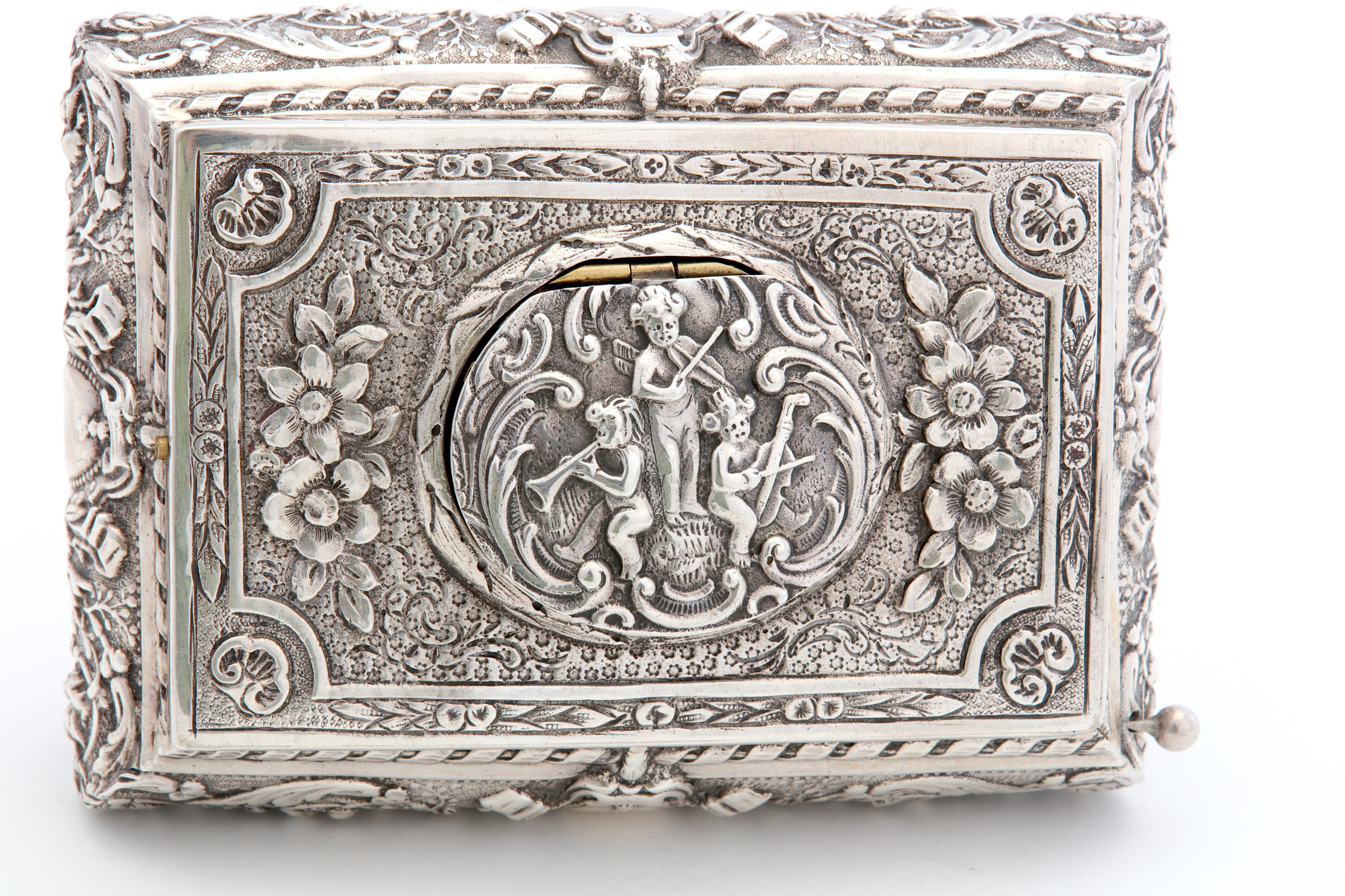 An early 20th century sterling silver singing bird box, by Karl Griesbaum circa 1920 - Image 3 of 6