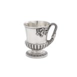 A George IV antique sterling silver christening mug, London 1823 by Paul Storr