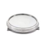 A late 19th / early 20th century silver plated mirror plateau