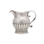 A 19th century Mexican silver jug, marked for the assay master Cayetano Buitron, 1823-43, with assay