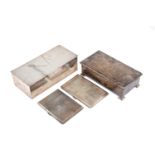 silver smoking paraphernalia - cigarette boxes and cases