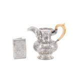 A mixed group of 19th century Austrian silver items, comprising a milk jug, Vienna 1840, maker’s mar