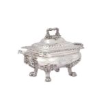Jewish Interest - A George IV antique sterling silver soup tureen, London 1823 by Paul Storr