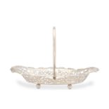 A George V sterling silver bread or cake basket, Sheffield 1925 by R F Mosley & Co