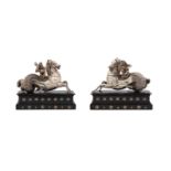 A pair of late 18th/ early 19th century Italian silver sculptures, Rome circa1800, by Vincenzo Conti