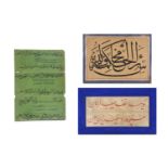 A SELECTION OF THREE CALLIGRAPHIC COMPOSITIONS (LE