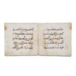 A LOOSE BIFOLIO FROM A MAGHRIBI QUR'AN  Possibly N