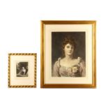 A small group of prints, to include two Godey's Fashions for March 1871 and May 1866, framed and