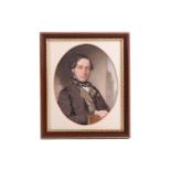 Attributed to Thomas Heathfield Carrick (British, 1802-1875), portrait miniature of a Gentleman,