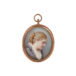 English School (circa 1870), portrait miniature of Lady Russell nee Margaret Wilson (1837-1900),