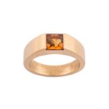 A citrine 'Tank' ring, by Cartier
