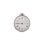 LEPINE. A BULLSEYE SILVER POCKET WATCH. Case serial number: 82966. Movement: Manual, lever