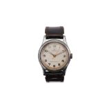 ROLEX. A STAINLESS STEEL MANUAL WRISTWATCH. Date: c.1950's. Case reference number: 0943. Serial case