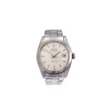 ROLEX. A STAINLESS STEEL AUTOMATIC BRACELET WATCH. Model: Air-King Date. Date: 1966. Case