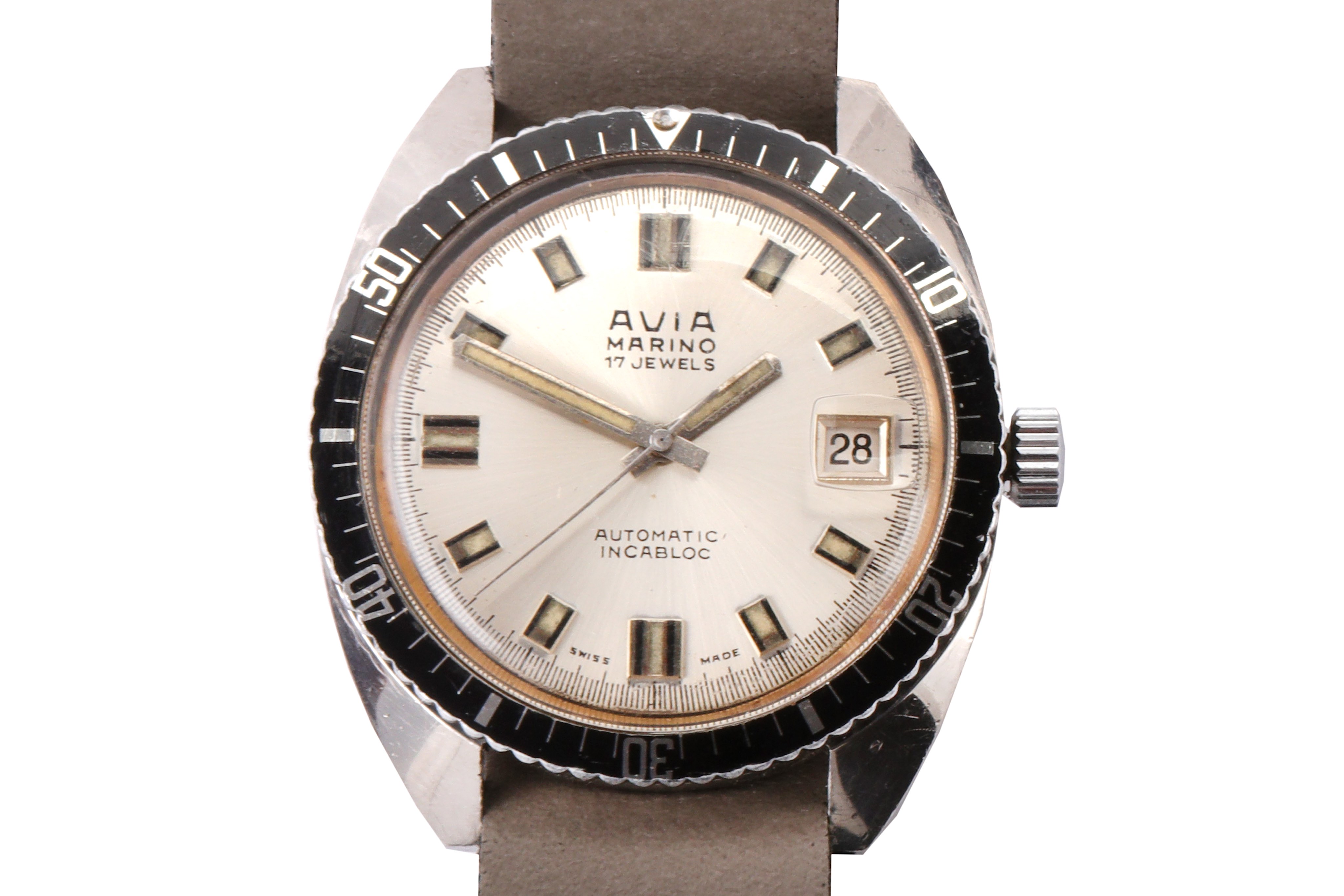 AVIA. A GENTS STAINLESS STEEL AUTOMATIC WRISTWATCH. Model: Marino. Date: c.1970's. Serial number: - Bild 2 aus 5