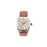 ROLEX. A STAINLESS STEEL MANUAL WRISTWATCH. Model: Oyster Royal. Date: c.1950's/1960's Case