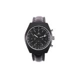 ZENITH. A STAINLESS STEEL AND BLACK PVD COATED MANUAL WIND CHRONOGRAPH WRISTWATCH. Maker: Zenith.