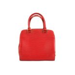 Louis Vuitton Red Epi Sablon, c. 2003, epi leather with gold tone hardware, 25cm wide, 22cm high,