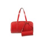 Louis Vuitton Red Epi Soufflot, c. 1997, epi leather with gold tone hardware, 31cm wide, 16cm