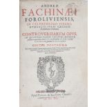 Jurisprudence- Fachinei (Andrea) Controversiarum opus, title in red and black, woodcut title