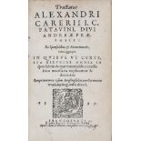 Carreri (Alessandro) Tractatus...De sponsalibus et matrimoniis, FIRST EDITION, woodcut device to