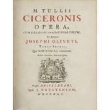 Cicero (Marcus Tullius) & [Olivet (Joseph, ed.)] Opera, 9 vol., initials and ornaments, title in red
