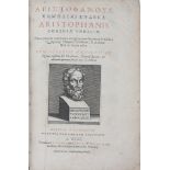 Aristophanes Comediae undecim, title in red and black with engraved vignette, double column, Greek