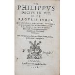 Decio (Filippo) Philippus Decius in tit. FF. de regulis iuris, double column, woodcut device to