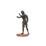 A BRONZE STATUETTE OF APOLLO, PROBABLY DRESDEN MIDDLE OF THE 18TH CENTURY AFTER THE ANTIQUE MARBLE