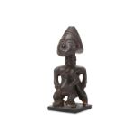 A HEMBA KABEJA JANIFORM MALE AND FEMALE FIGURE, DRC Of unusual small scale form, the two figures