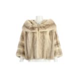 Shadow Mink Fur Coat, 1940s, shorter style with br