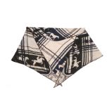 Hermes Equestrian Cashmere and Silk Losange Scarf,