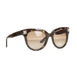 Valentino Dark Havana Rockstud Sunglasses, cat eye