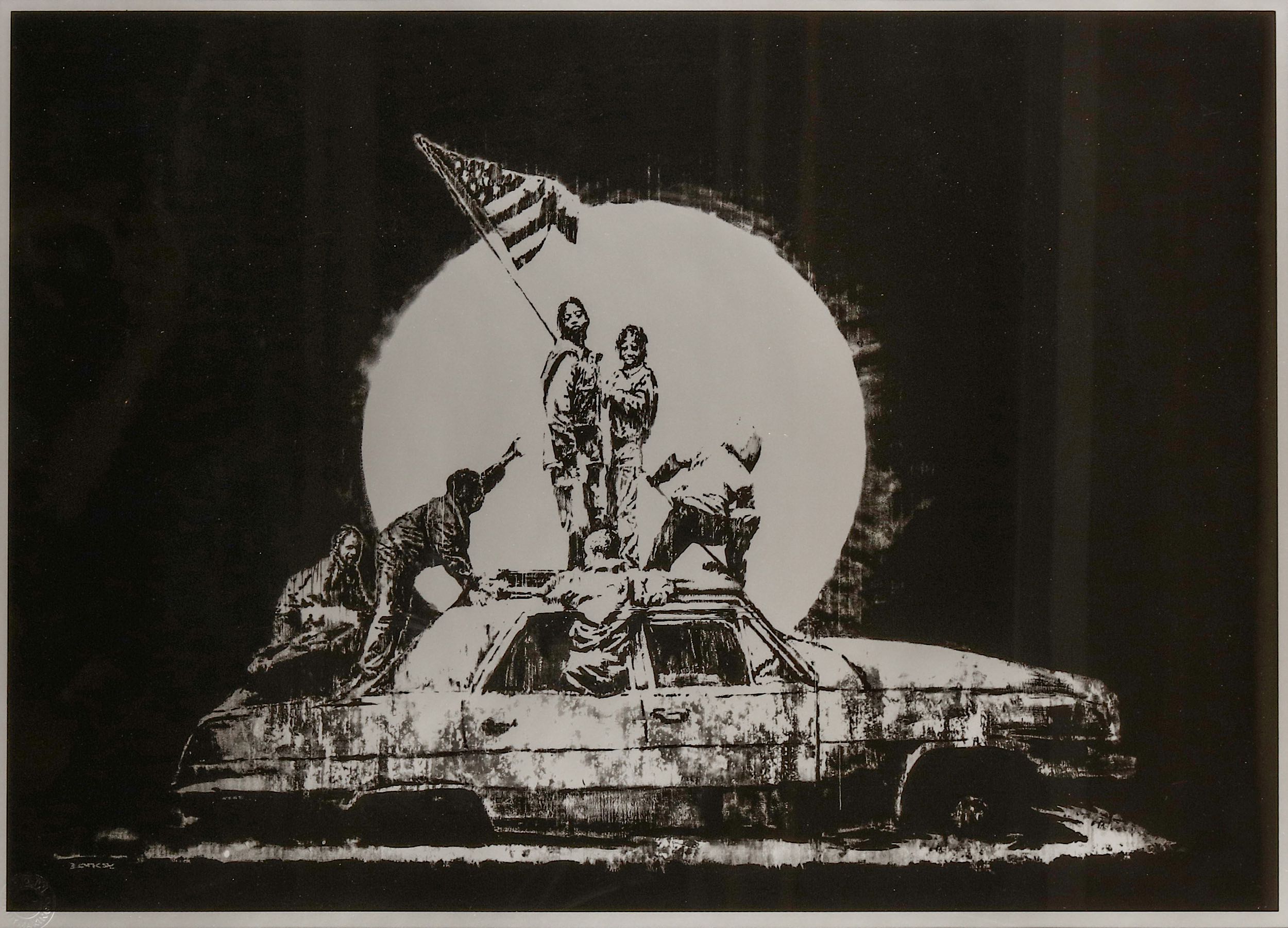 Banksy (British b.1974), ‘Flag (Silver)’, 2006