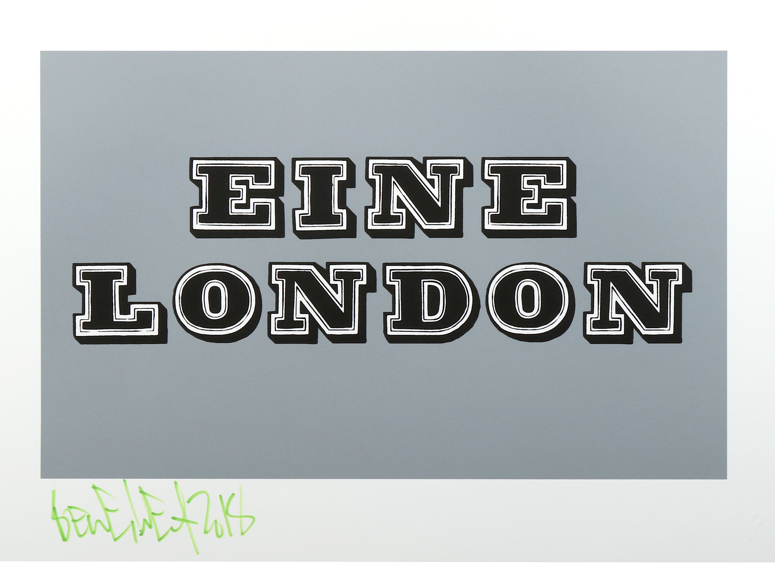 Ben Eine (British b.1970), 'Eine London', 2018