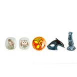 A collection of studio and other ceramics to include a Poole pottery dolphin and squirrel figure,