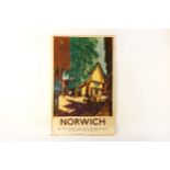 NORWICH, BRITISH RAILWAY POSTER